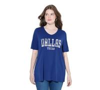 Ulla Popken Women's Placed Print A-line T-Shirt, darkblue, 20 UK/22 UK