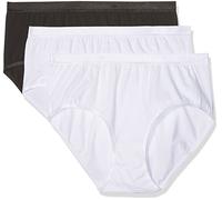 Ulla Popken Women's Plus Size 3-Pack High Leg Pretty Panties White, Black 54+ 309783 20-54+