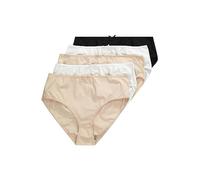 Ulla Popken Women's Slip, 5er Pack Basic Full Brief Multicolor 32/34