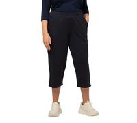 Ulla Popken women's plus size 7/8 pants, blue (blue 71), 54/56