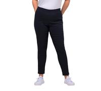 Ulla Popken Women's Plus Size Bengaline Slim Leg Pants Deep Dark Blue 28 725371 77-54