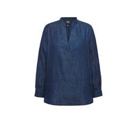 Ulla Popken Women's Plus Size Blouse Metallic Stripes A-Line V-Neck