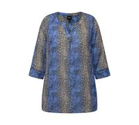 Ulla Popken Women's Plus Size Blouse Polka Dots Stripes A-Line Tunic Neckline