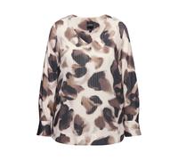 Ulla Popken Women's Plus Size Blouse Shirt with Glitter Stripes and V-Neck