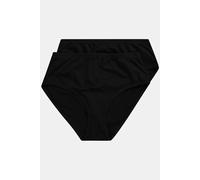 Ulla Popken Women's Plus Size Briefs 2-Pack Plain Organic Cotton 790727
