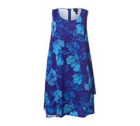 Ulla Popken women's plus size dress, double layered, A-line, floral, round neck