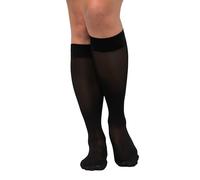 Ulla Popken Women's Support Knee Stocking, 70 Den Support Stockings Black 2