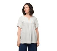 Ulla Popken, Women's Plus Size Linen Mix Tunic, Off-White, 16