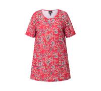 Ulla Popken Women's Plus Size Long Shirt A-Line Round Neck Keyhole Short...