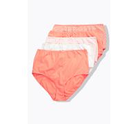 Ulla Popken Women's Plus Size Maxi Briefs 5-Pack Polka Dot Solid Color 834377