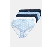 Ulla Popken Women's Plus Size Midi Briefs 5-Pack Circles Solid Color 827458