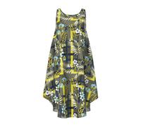 Ulla Popken Women's Plus Size Midi Dress Jungle Print A-Line Round Neck