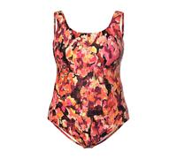 Ulla Popken Women's Plus Size Patterned Swimsuit without Soft Cups Round...