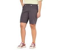 Ulla Popken Women's Plus Size Plus Size Cargo Bermuda Comfort Waistband 4 Pocket Cut 818455, Graphite Grey, 38W x 32L