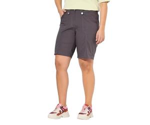 Ulla Popken Women's Plus Size Plus Size Cargo Bermuda Comfort Waistband 4 Pocket Cut 818455, Graphite Grey, 46W x 32L