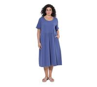 Ulla Popken Women's Plus Size Plus Size Jersey Midi Dress A-Line Round Neck Half Sleeve