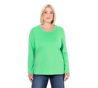 Ulla Popken Women's Shirt, Slim, Rundhalsausschnitt, Langarm T, Mint Green, 20 UK/22 UK