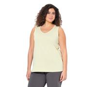 Ulla Popken Women's Plus Size Plus Size V-Neck Classic Sleeveless Top, Pistachio, 32 UK/34 UK
