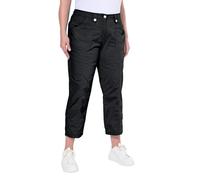 Ulla Popken Women's Große Größen Cargohose Mit Krempelbein Trouser, Black, 45W / 32L