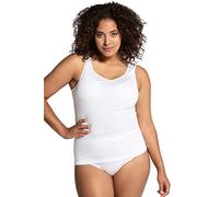 Ulla Popken Women's Plus Size Sleeveless Basic Stretch Tank Top White 58+ 611492 20-58+