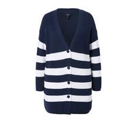 Ulla Popken Women's Plus Size Striped Cardigan, Boxy V-Neck