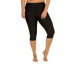 Ulla Popken Women's Plus Size Swim Cycling Capris Black 16 721478 10-42