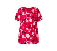 Ulla Popken Women's Plus Size T-Shirt Polka Dot Oversized Round Neck Short...