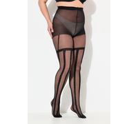 Ulla Popken women's plus size tights with floral stripe pattern 830383