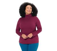 Ulla Popken Women's Plus Sizes Plus Size Up to 64, Top, Turtleneck Shirt, Long Sleeve Shirt, Slim Fit, Underwear, 646813, Dark Berry, 20 UK/22 UK