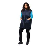 Ulla Popken Women's Quilted Vest, Midnight Blue, 20-22