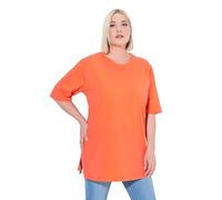 Ulla Popken Women's Relaxed Half Sleeve Crew Neck T-Shirt, Rose Coral, 20/22