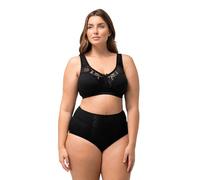 Ulla Popken Women's Kelly Lace Relief Bra Without Underwire Cup C-e, Black, 50 C