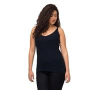 Ulla Popken Women's Ripptop mit V-Ausschnitt Top, Navy, 28-30