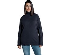 Ulla Popken Women's Rollkragenpullover Turtleneck, Marine, 50+