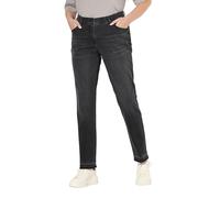 Ulla Popken Women's Sammy 830533 Open Hem Jeans, Black, 40W x 32L