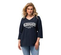 Ulla Popken Women's Shirt mit Städte-Druck T, Navy, 20 UK/22 UK