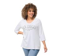 Ulla Popken Women's Shirt mit Städte-Druck T, Snow White, 16 UK/18 UK