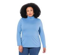 Ulla Popken Women's Shirt, Rollkragen, Slim, Langarm T, Light Cornflower, 24 UK/26 UK