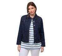 Ulla Popken Women's Plus Size Jacket, Blue Denim, 28