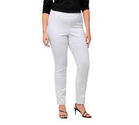 Ulla Popken Women's Slim Jeans Jeggings Sienna Stretch Belt Loops, Snow White, 38