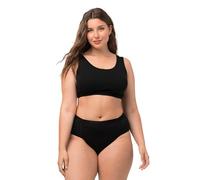 Ulla Popken Women's Plain Pull-On Bustier Bras, Opaque, Black, 16-18