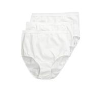 Ulla Popken Women's Slips, 3er-Pack Briefs, Schneeweiß,