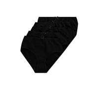 Ulla Popken Women's Slips, 5er-Pack Waist Briefs, Black, 16-18