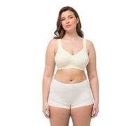 Ulla Popken Women's Spa Bra Microfibre Without Underwire Cup C-E 812319, Cream White, 40D