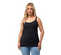 Ulla Popken Women's Spaghetti-Top Vest, Mittelgrau Melange, 58+