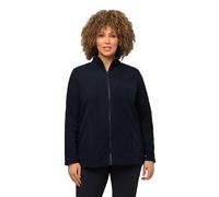 Ulla Popken Women's Sweat-Jacke Sweatshirt, marine, 62+