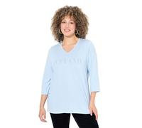 Ulla Popken Women's T-Shirt, Delicate Light Blue, 20 UK/22 UK