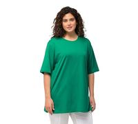 Ulla Popken Women's T-Shirt, Rundhalsausschnitt, Relaxed, Halbarm Basic, Crew Neck, Emerald Green, 50-52