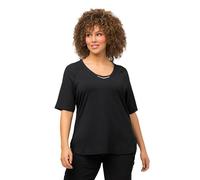 Ulla Popken Women's T-Shirt, UV-Schutz 50+ t Shirts, Schwarz,