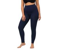 Ulla Popken Women's Thermal Stockings, Fluffy Lining Tights, Midnight Blue, 36-38